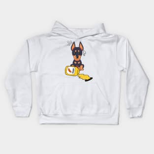 Funny Alsatian spilled mustard Kids Hoodie